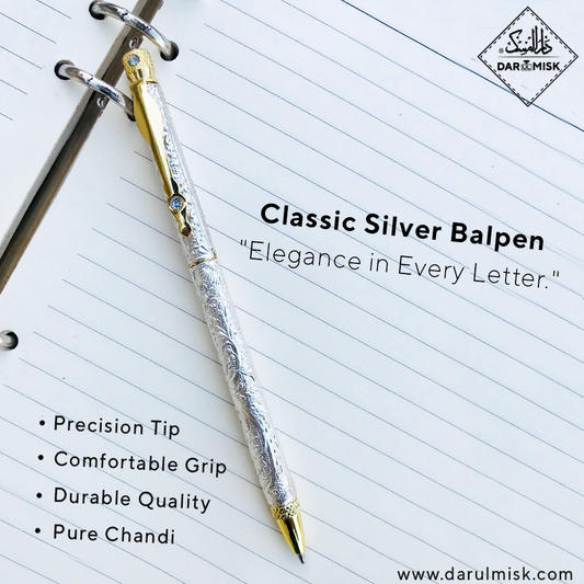 Classic Silver Luxury Pen | Balpoint | Handmade