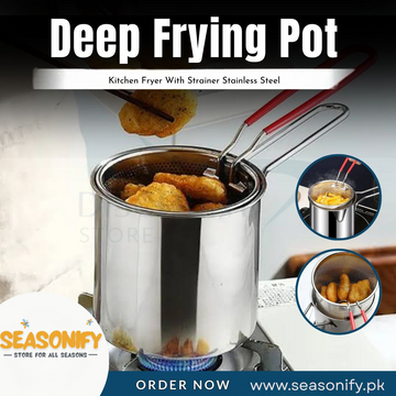 Stainless Steel Deep Frying Pot - (IMPORTED)